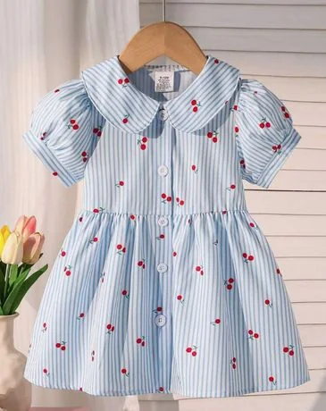 Foto original de Vestido de rayas y cerezas