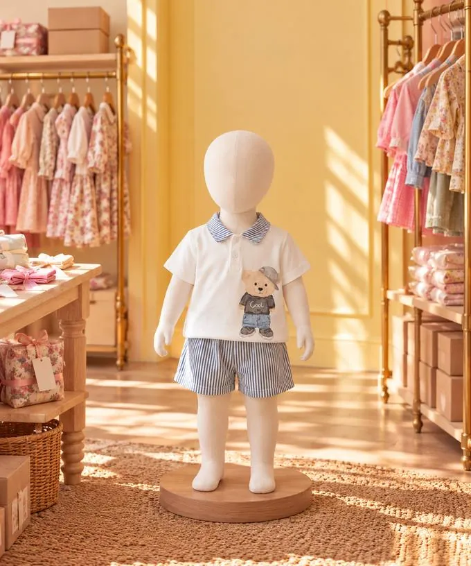 Conjunto Cool con osito en la vitrina de Percha & Paca