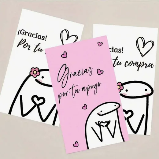 Tarjetas de agradecimiento, modelo 1