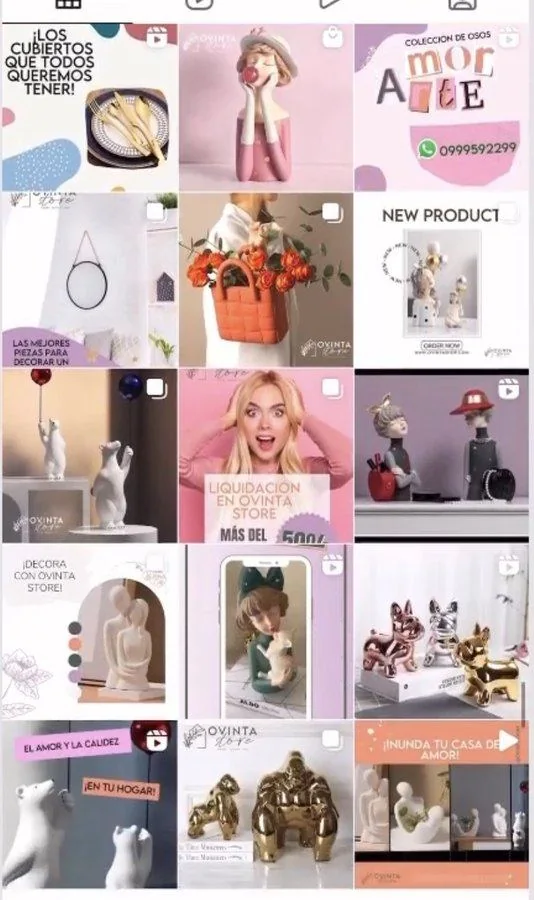 Feed de Ovinta Store antes