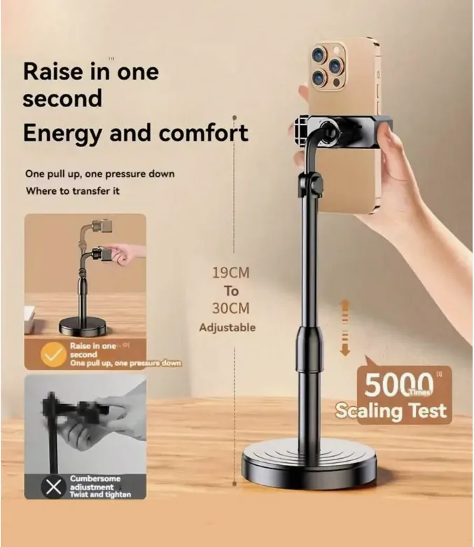 Trípode ajustable de 19 a 30 cm